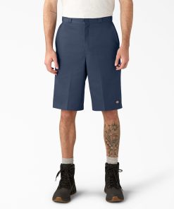 Loose Fit Flat Front Work Shorts. 13