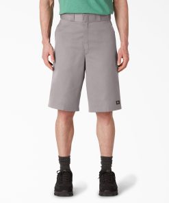 Loose Fit Flat Front Work Shorts. 13