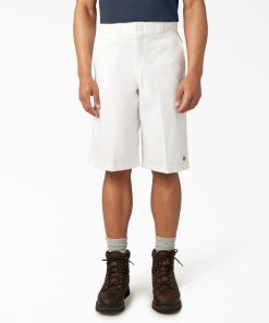 Loose Fit Flat Front Work Shorts. 13