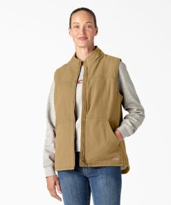 Women's Fleece Lined Duck Canvas Vest