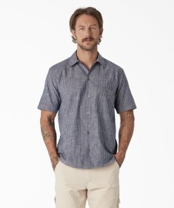 Dickies 1922 Short Sleeve Striped Chambray Shirt