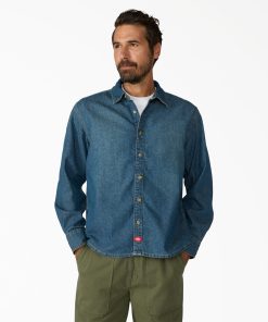 Lightweight Long Sleeve Denim Shirt