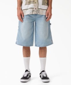Worn In Relaxed Carpenter Denim Shorts. 13