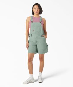 Women's Relaxed Fit Bib Shortalls. 7
