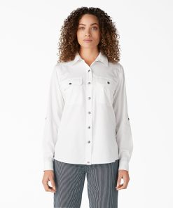 Women's Long Sleeve Roll-Tab Work Shirt