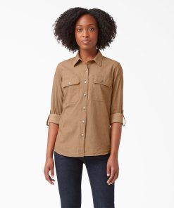 Women's Long Sleeve Roll-Tab Work Shirt