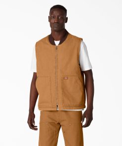 Stonewashed Duck High Pile Fleece Lined Vest