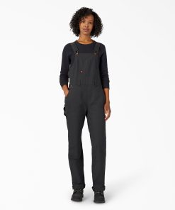 Women's Straight Fit Duck Double Front Bib Overalls