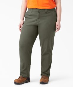 Women's Plus FLEX Relaxed Straight Fit Duck Carpenter Pants