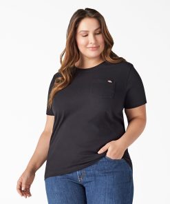 Women's Plus Heavyweight Short Sleeve Pocket T-Shirt