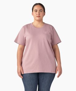 Women's Plus Heavyweight Short Sleeve Pocket T-Shirt