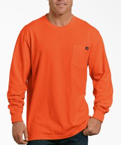 Heavyweight Neon Long Sleeve Pocket T-Shirt